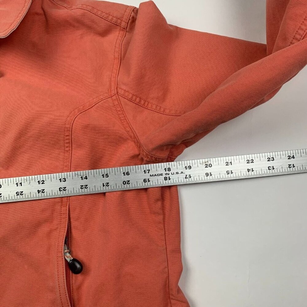L.L. Bean Womens Full Zip Basic Jacket Coral Pink Size S Long Sleeve Pocket - Picture 5 of 6